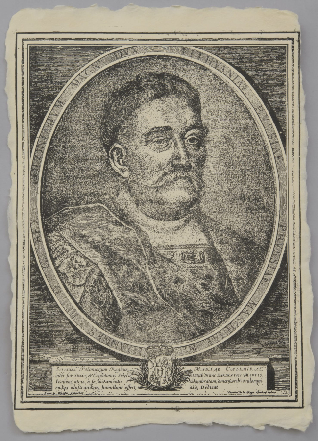 Rycina na papierze czerpanym - Jan III Sobieski